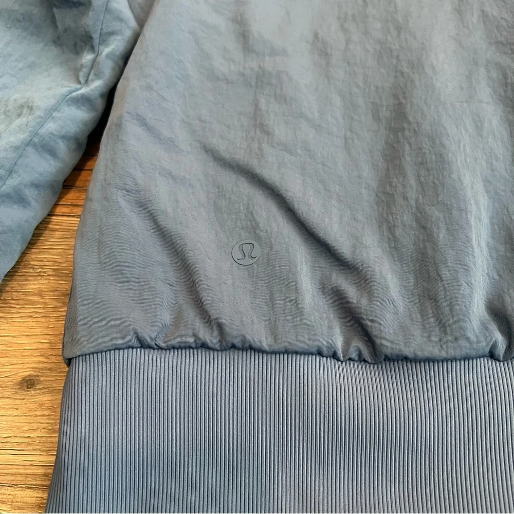 Lululemon Non-Stop Bomber Jacket Reversible Blue Size 10 Athleisure Outdoor